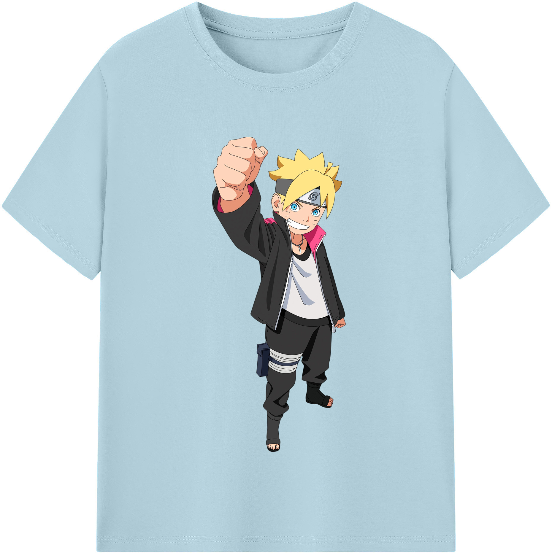 （画像用） NARUTO -ナルト- うずまき ボルト Uzumaki Boruto 綿100％半袖Tシャツ（フロントプリント）